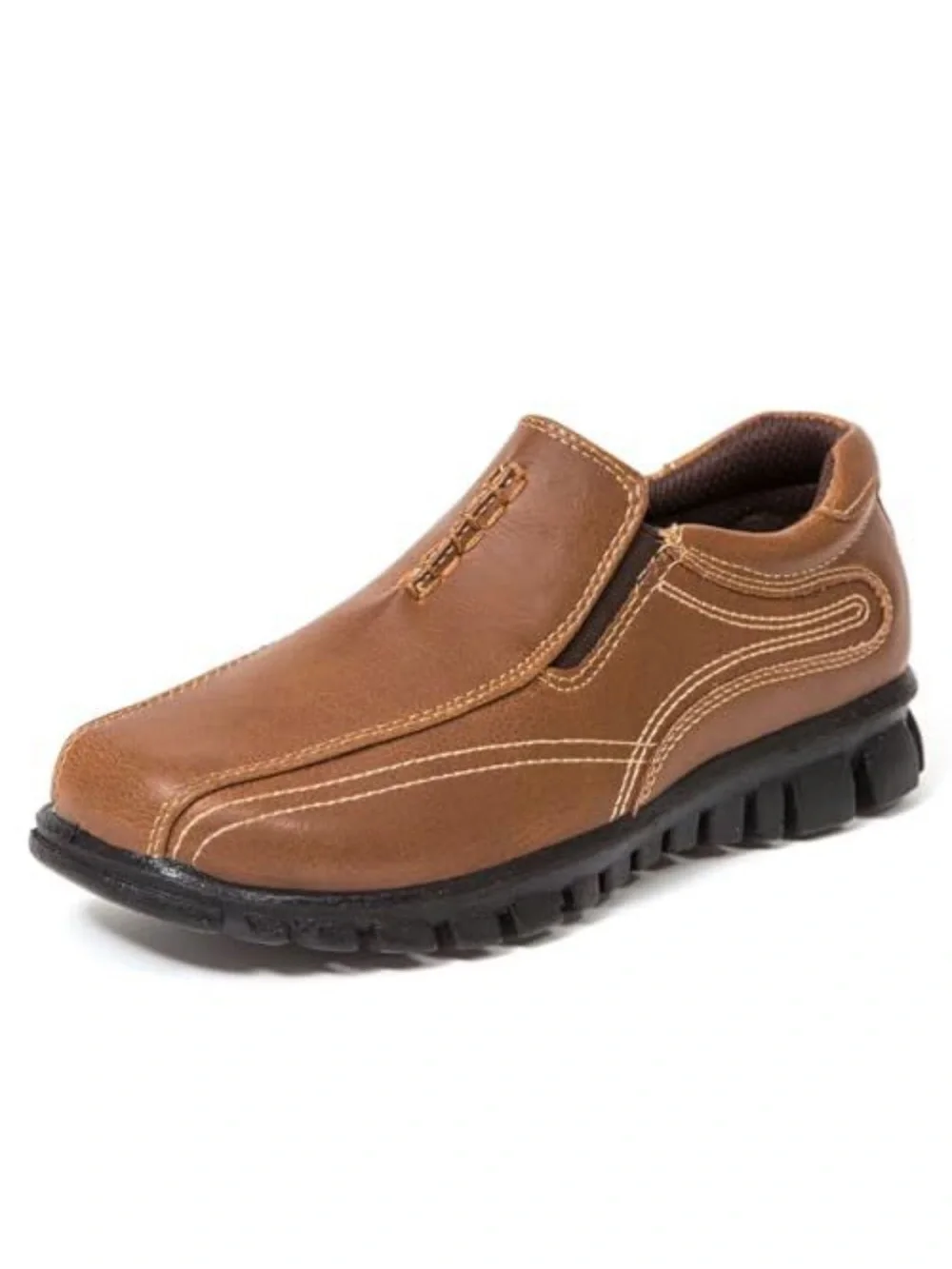 Deer Stags Boys Brown Slip-On Dress Shoe
